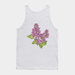 Hand-drawn lilac flower Tank Top